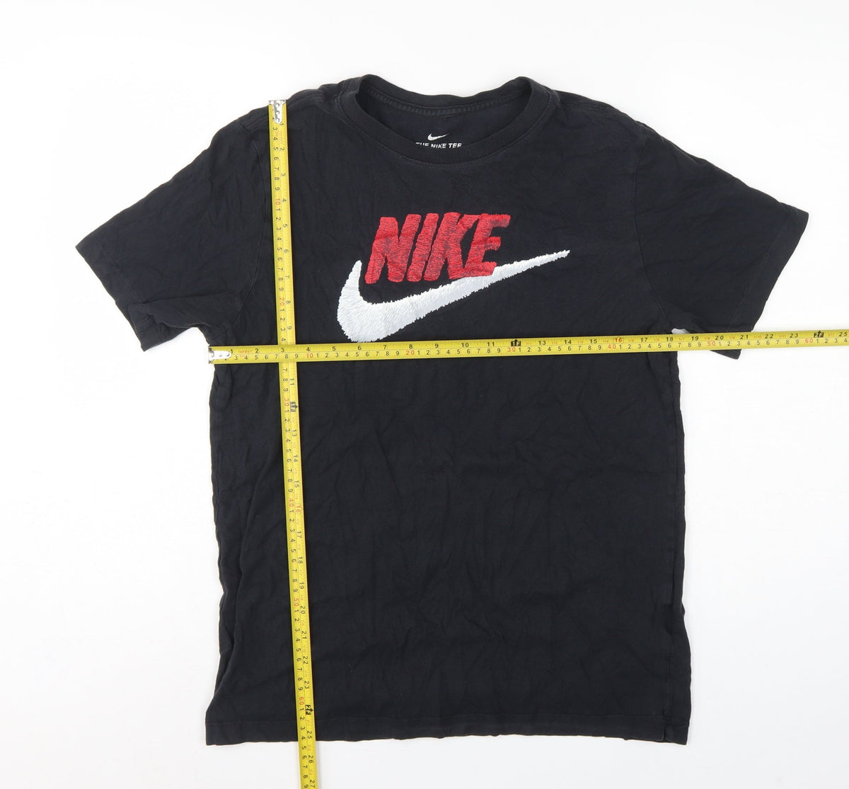 Nike Men’s Black M Logo Graphic Print Crew Neck Short Sleeve T-Shirt