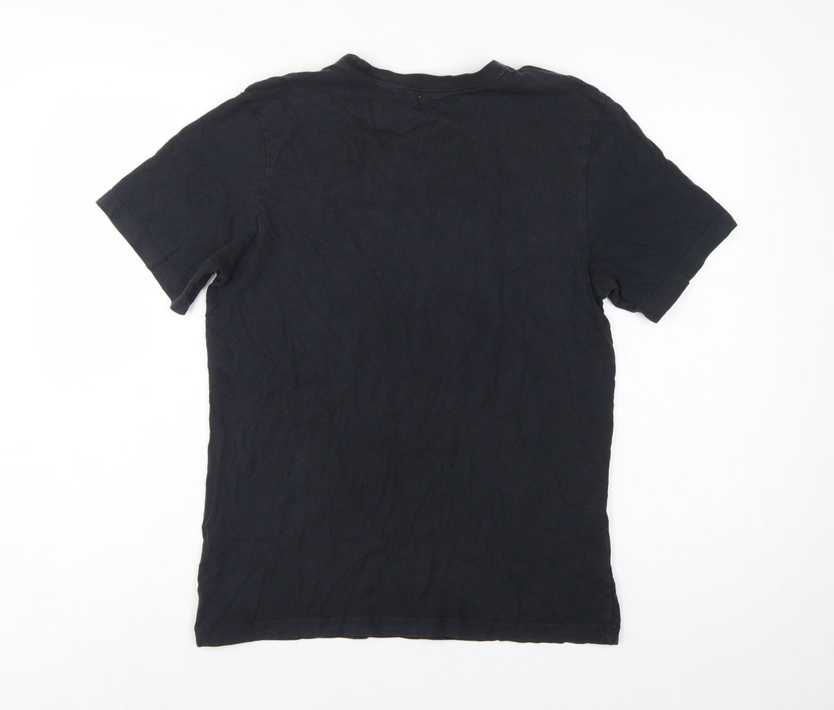 Nike Men’s Black M Logo Graphic Print Crew Neck Short Sleeve T-Shirt