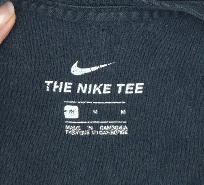 Nike Men’s Black M Logo Graphic Print Crew Neck Short Sleeve T-Shirt