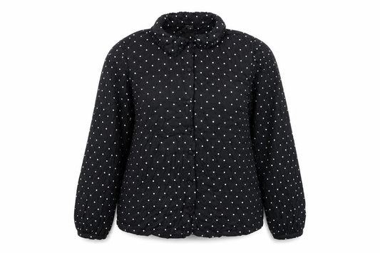 Next Women's Black Polka Dot Ruffle Button-Up Blouse UK 14 Long Sleeve