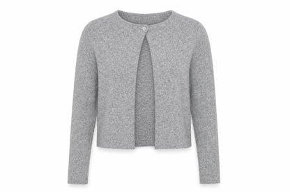 ASOS Design Women Grey UK 10 Basic Knit Button-Up Cardigan