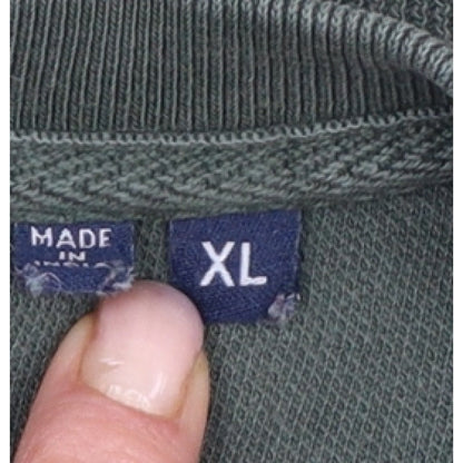 Superdry Men's Green XL Long Sleeve Waffle Henley T-Shirt Button Logo