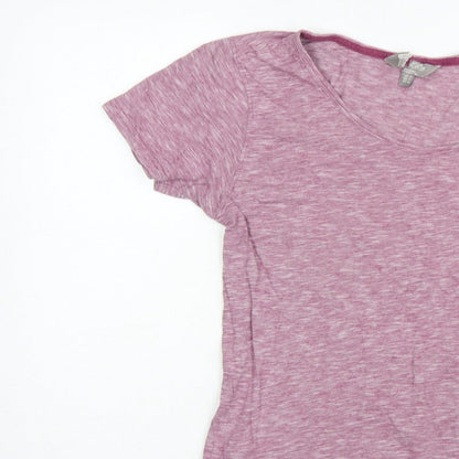 Mountain Warehouse Women Pink UK 14 V-Neck Raglan Pocket T-Shirt