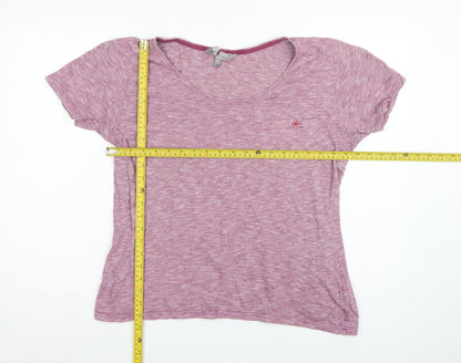 Mountain Warehouse Women Pink UK 14 V-Neck Raglan Pocket T-Shirt