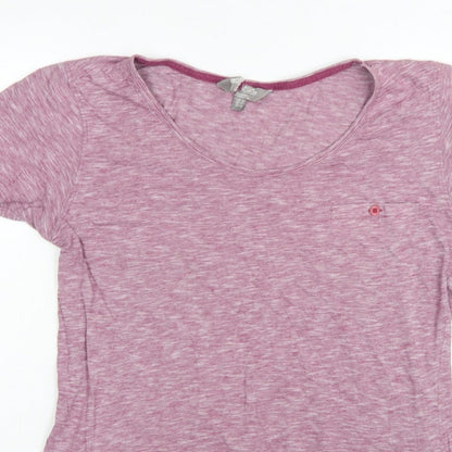 Mountain Warehouse Women Pink UK 14 V-Neck Raglan Pocket T-Shirt