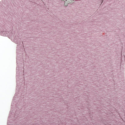 Mountain Warehouse Women Pink UK 14 V-Neck Raglan Pocket T-Shirt