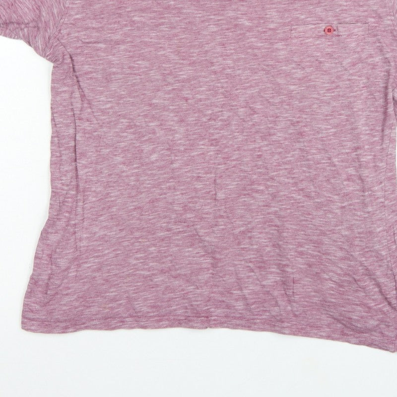 Mountain Warehouse Women Pink UK 14 V-Neck Raglan Pocket T-Shirt