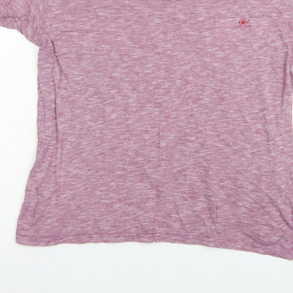 Mountain Warehouse Women Pink UK 14 V-Neck Raglan Pocket T-Shirt
