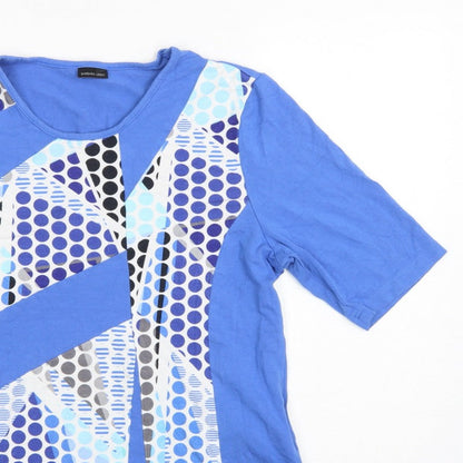 Barbara Lebek Women’s Blue UK 16 Polka Dot 3/4 Sleeve Stretch T-Shirt
