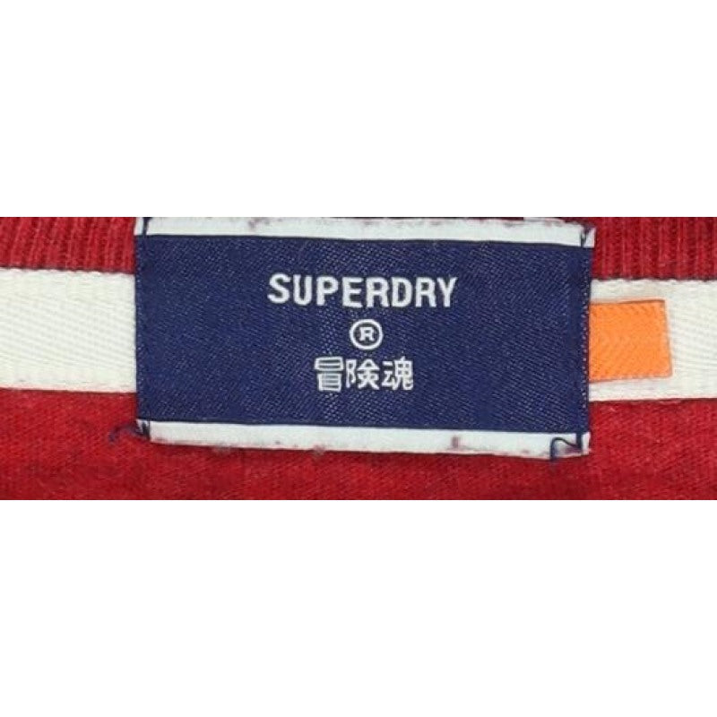 Superdry Men’s Red XS Crew Neck Logo Short Sleeve Cotton T-Shirt