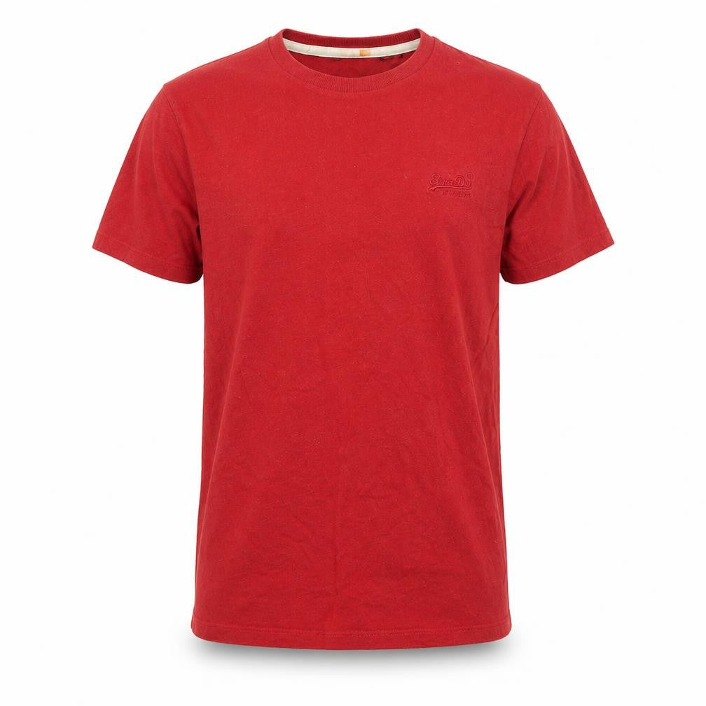 Superdry Men’s Red XS Crew Neck Logo Short Sleeve Cotton T-Shirt