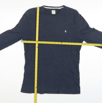 Jack Wills Men's Blue XS Waffle Knit Long Sleeve Pyjama Top