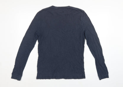 Jack Wills Men's Blue XS Waffle Knit Long Sleeve Pyjama Top