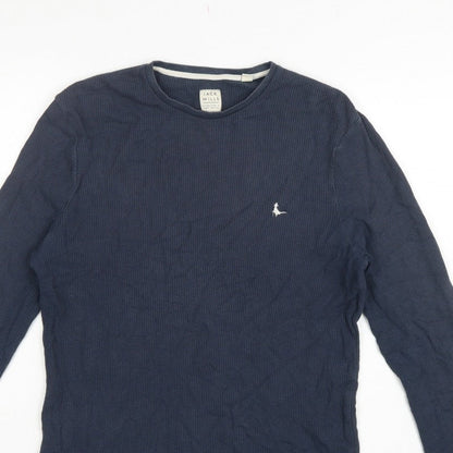 Jack Wills Men's Blue XS Waffle Knit Long Sleeve Pyjama Top