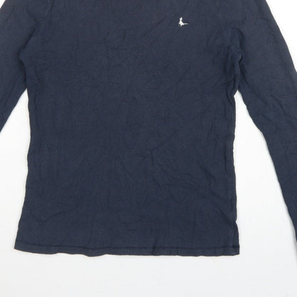 Jack Wills Men's Blue XS Waffle Knit Long Sleeve Pyjama Top