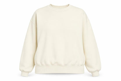 Autograph Women Ivory L Relaxed Crew Neck Pullover Sweatshirt