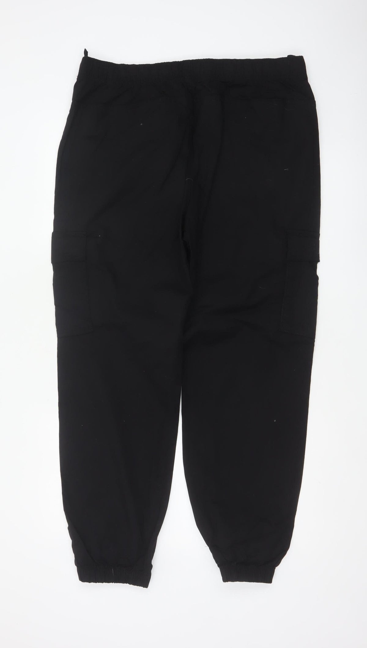 Marks & Spencer Men Black Large Cargo Jogger Trousers Elastic Waist