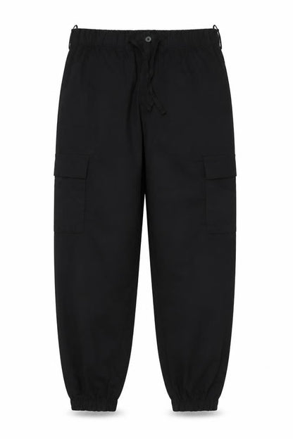 Marks & Spencer Men Black Large Cargo Jogger Trousers Elastic Waist
