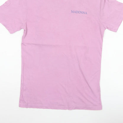 H&M Men's Pink XS Madonna True Blue 80s Graphic Print T-Shirt