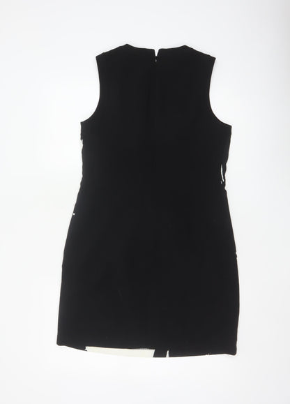 Banana Republic Women Black White UK 8 Sleeveless Sheath Dress