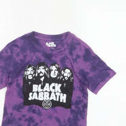 Rock Off Unisex Kids Purple Black Sabbath Graphic T-Shirt 7-8 Years
