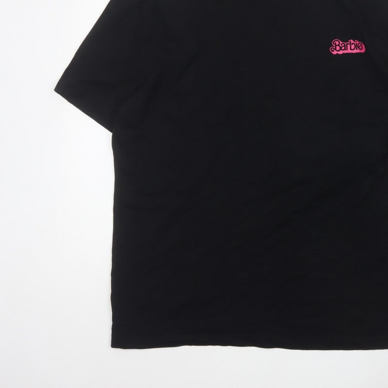 Barbie The Movie Unisex Adults Black XL Graphic Logo T-Shirt 2023