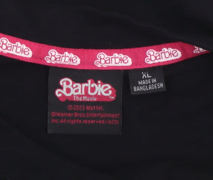 Barbie The Movie Unisex Adults Black XL Graphic Logo T-Shirt 2023