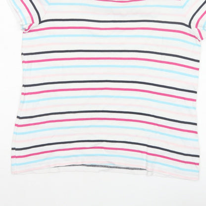 Maine New England Women’s Multicoloured Striped Cotton T-Shirt UK 16