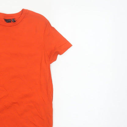 ASOS DESIGN Women Orange UK 10 Basic Crew Neck Short Sleeve T-Shirt