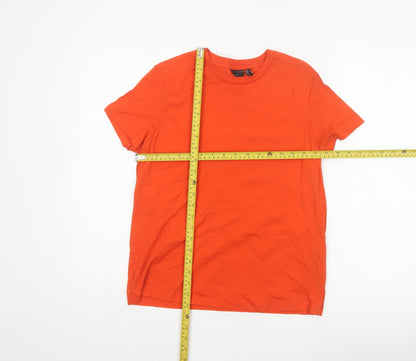 ASOS DESIGN Women Orange UK 10 Basic Crew Neck Short Sleeve T-Shirt