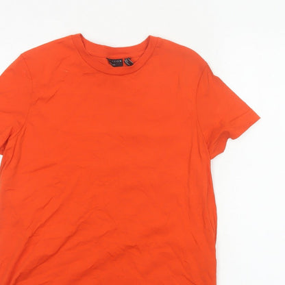 ASOS DESIGN Women Orange UK 10 Basic Crew Neck Short Sleeve T-Shirt