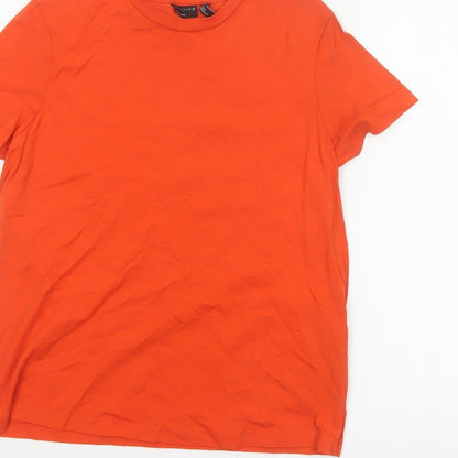 ASOS DESIGN Women Orange UK 10 Basic Crew Neck Short Sleeve T-Shirt