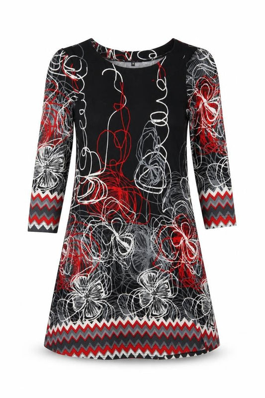 Stella Women’s Multicoloured Floral A-Line Knee Dress UK 8