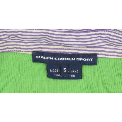 Ralph Lauren Sport Women Green S Cotton Long Sleeve Polo Top