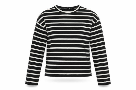 Zara Women’s Black White Stripe UK 8 Crew Neck Knit Jumper