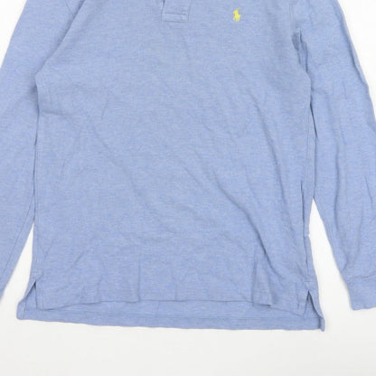 Polo Ralph Lauren Boys Blue 14-15 Years Long Sleeve Cotton Polo Shirt