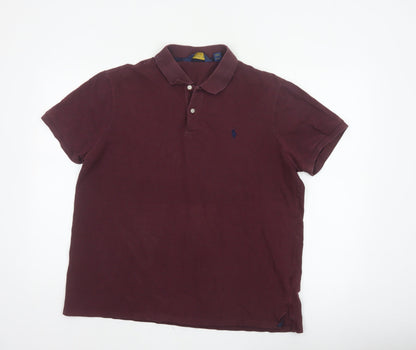 Polo Golf Ralph Lauren Men's Red XL Cotton Stretch Short Sleeve Polo