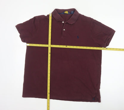 Polo Golf Ralph Lauren Men's Red XL Cotton Stretch Short Sleeve Polo
