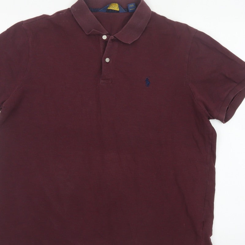 Polo Golf Ralph Lauren Men's Red XL Cotton Stretch Short Sleeve Polo
