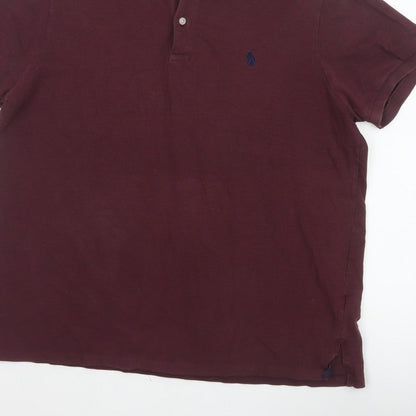 Polo Golf Ralph Lauren Men's Red XL Cotton Stretch Short Sleeve Polo