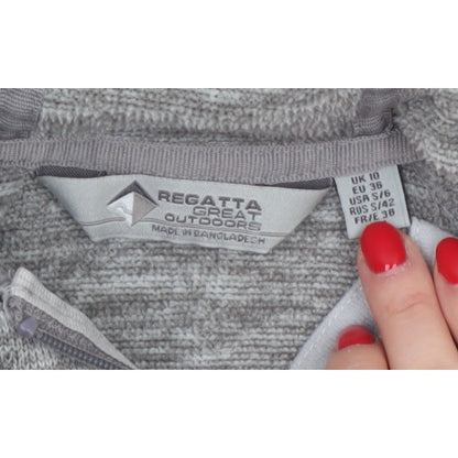 Regatta Women’s Grey UK 10 Full Zip Hooded Fleece Hoodie Outdoor