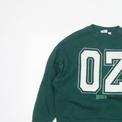 Wicked Women’s Green XS Pullover Sweatshirt 02 Graphic Crew Neck