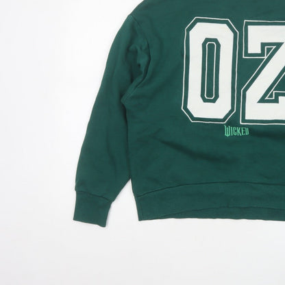 Wicked Women’s Green XS Pullover Sweatshirt 02 Graphic Crew Neck