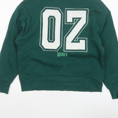 Wicked Women’s Green XS Pullover Sweatshirt 02 Graphic Crew Neck