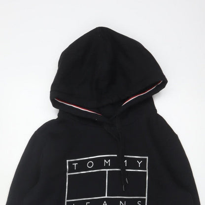 Tommy Jeans Men's Black M Pullover Logo Graphic Hoodie Pockets
