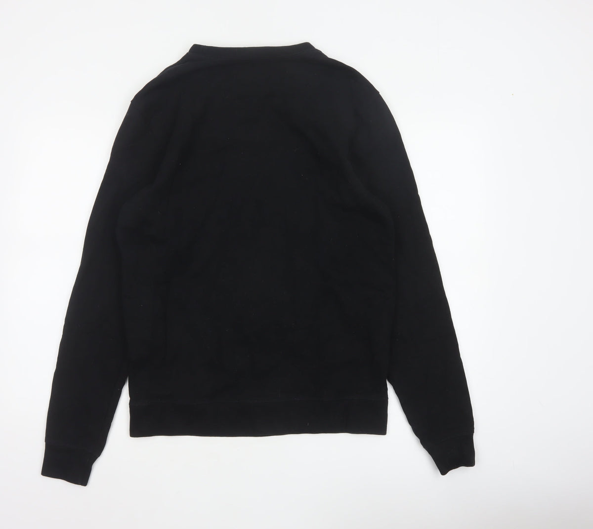 AllSaints Men’s Black XS Crew Neck Pullover Logo Sweatshirt