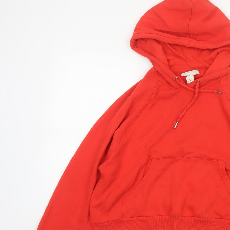 Monki Women Red XS Pullover Hoodie Drawstring Kangaroo Pocket