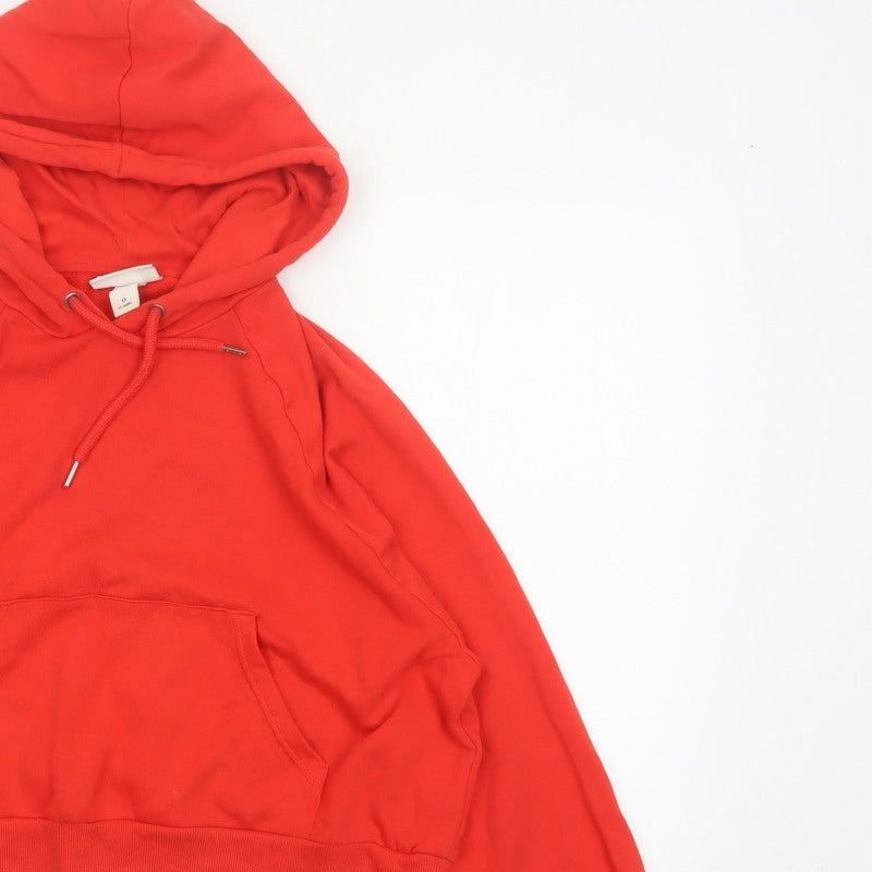 Monki Women Red XS Pullover Hoodie Drawstring Kangaroo Pocket