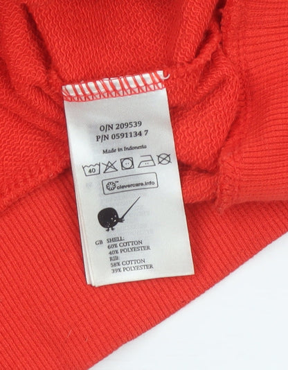 Monki Women Red XS Pullover Hoodie Drawstring Kangaroo Pocket