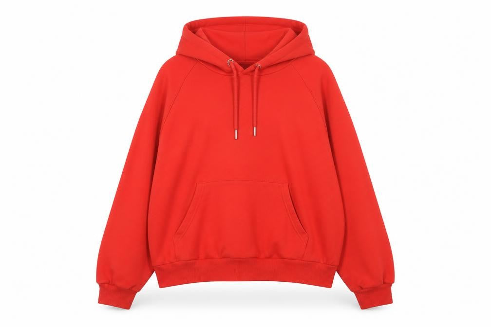 Monki Women Red XS Pullover Hoodie Drawstring Kangaroo Pocket